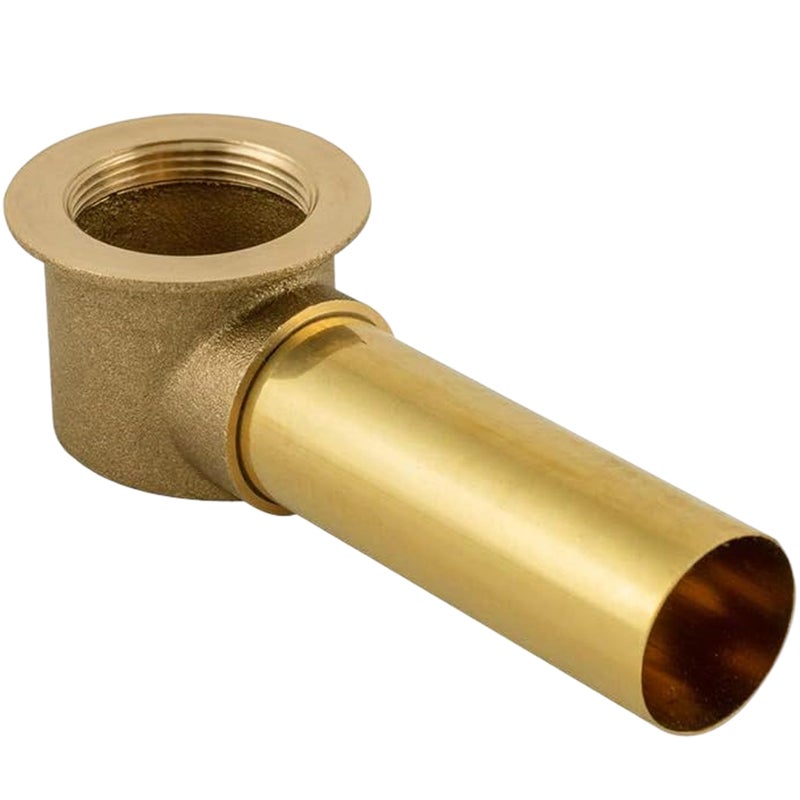 EZ-FLO Bath Waste and Overflow Shoe, 1-1/2 Inch Tubular Outlet, 1-1/2 Inch x 11.5 Coarse Threads, Chrome Strainer Body, 22-Gauge Brass, 35237 - Image 1
